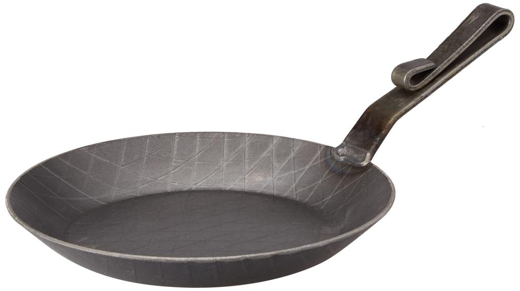 Turk 20cm Cast Iron Frying Pan (Bent Handle) for Roasting