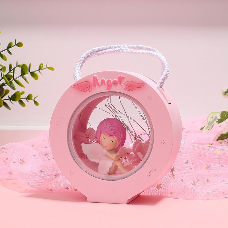 Lamp Night Warm Light Battery Powered Cartoon Cute Angels And Shaped Deer
