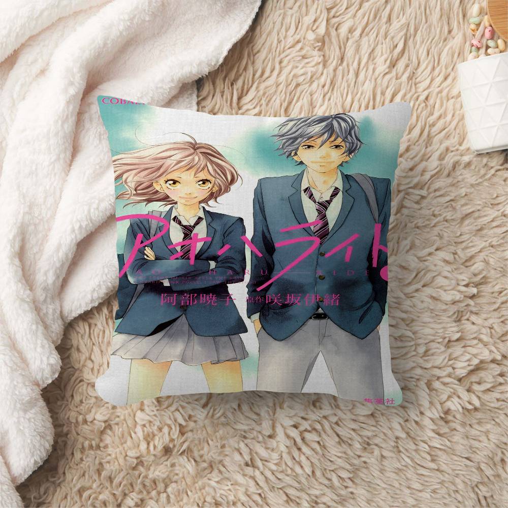 

Blue Spring Ride Cartoo Pillowcases Home Bedding Decorative Pillow Cover Wedding Super Soft Pillow Case 30x30 cm
