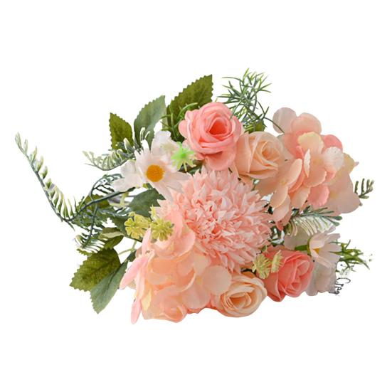 1/5/6Pcs Artificial Rose Bouquet 7 Fork Fake Silk Flower with Green Leaves Home Wedding Party Table Centerpiece Indoor Outdoor Faux Bloom Decoration