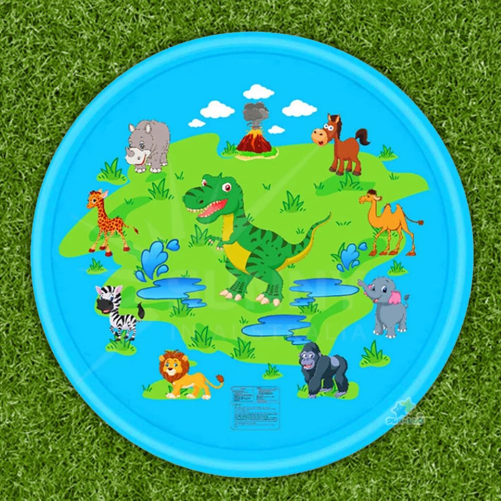 

Большой коврик-фонтан 170 см для воды в бассейне для детей и дома ПВХ Детский подарок Игра, Домашние животные, Бассейн, Дети, Лето, Сад, Терраса, Газон, Складной, Нескользящий, синий