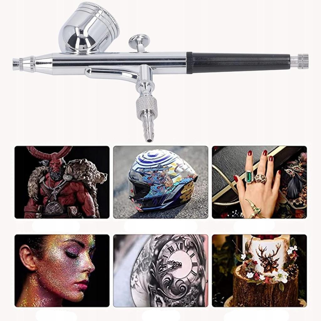 Rosfix Aerograf Malarski w Etui – Dysza 0,5mm | Metalowy Zbiornik 7ml | Podwójna Regulacja Natrysku