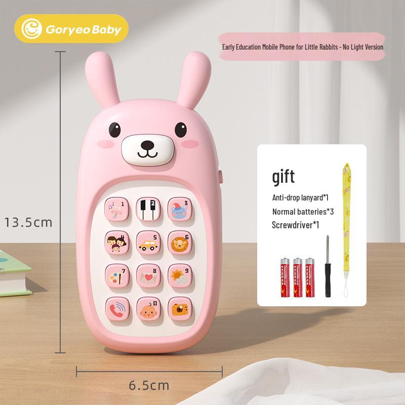 Bilingual Baby Educational Toy Phone: Multifunctional, Chewable, Musical, and Simulated Cartoon Learning Telephone.
