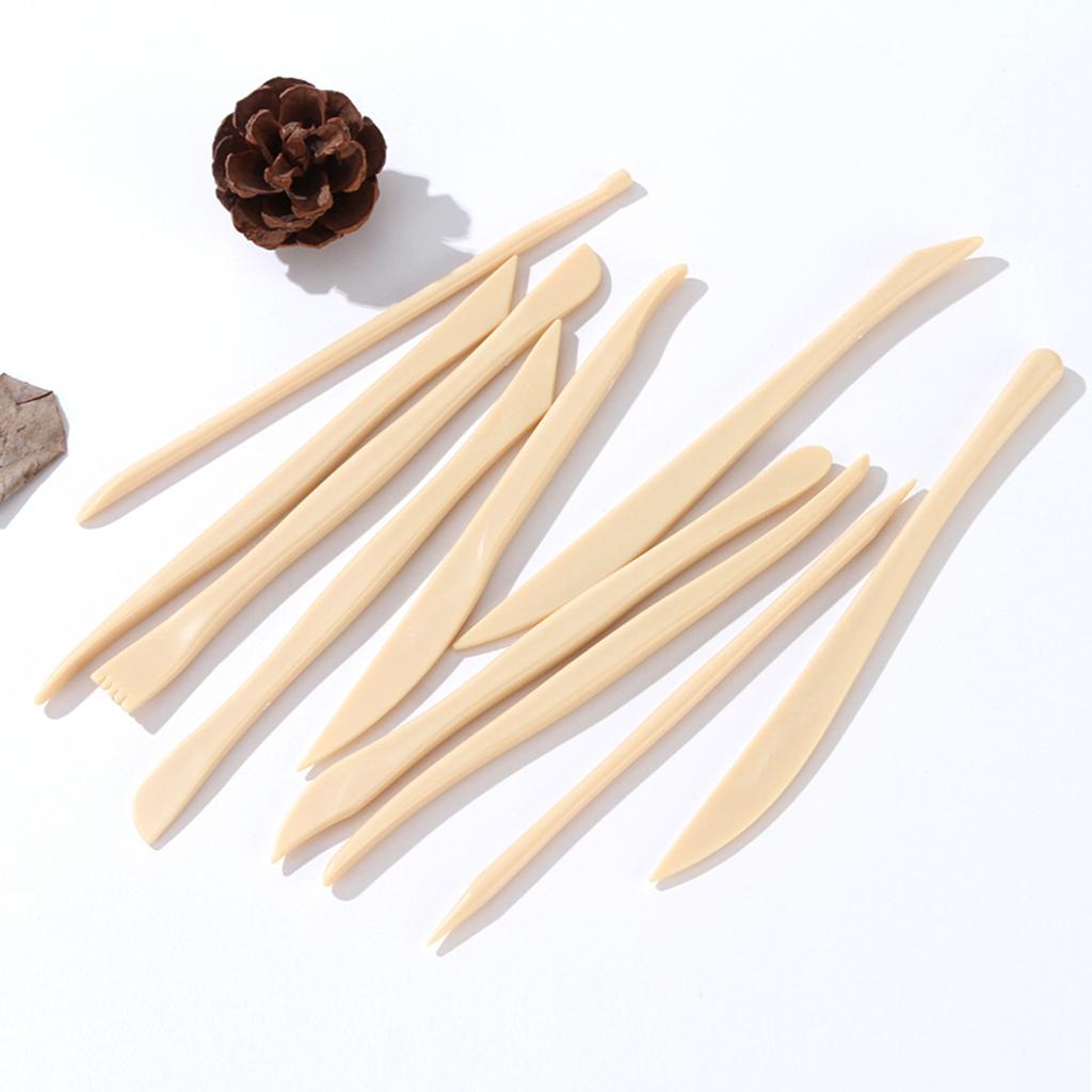 10 Pieces Clay Sculpting Tools Plastic Pottery Tool Set Ceramic Clay Carving Tools Gift for Students Beginners Professionals DIY Art Supplies