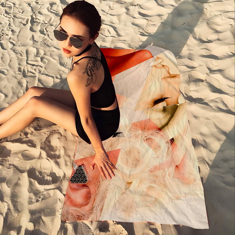 Singer L-Lady G-Gaga Big Microfiber Beach Towels Quick Dry Towel Sand Beach Towels Pool Towel For Travel Swim Pool Yoga