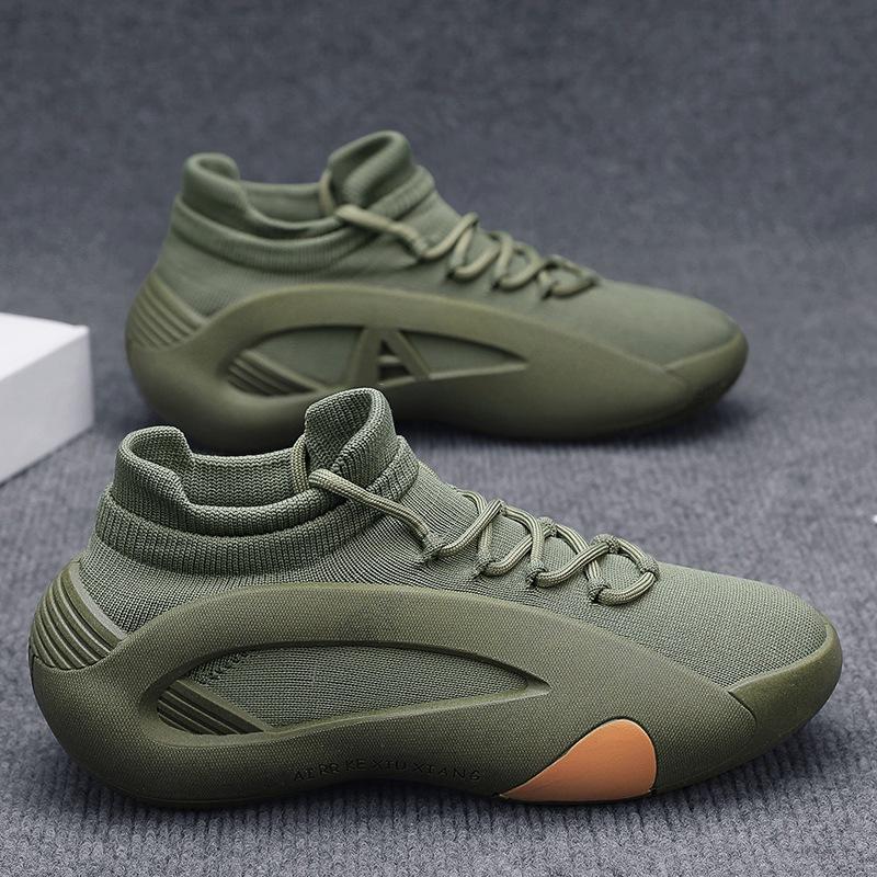 Vance Socks Shoes Men's Fly-woven Sports Casual Shoes Students Summer Mesh Breathable Trendy Shoes Men's