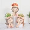 Nordic Girl Decorative Planters Resin Succulent Cactus Planter Pot  Indoor