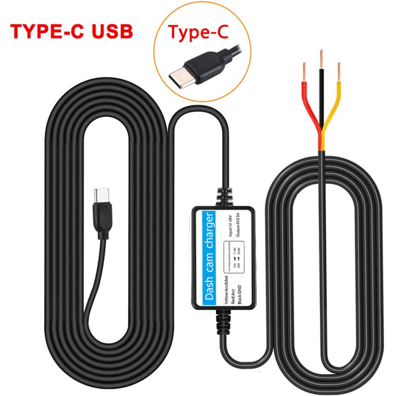 Hardwire Kit Car DVR Dashcam Camera  for Low Vol Protection Mini USB Port 12-30V in 5V2.5A  24HParking Monitoring Car Assecories