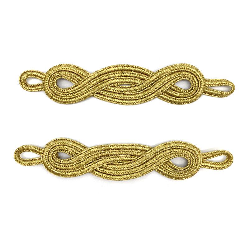 1pcs Gold Chinese Knot Button Embroidery Closure Retro Applique for Clothing DIY Accessories