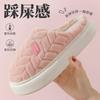 2025 autumn cotton slippers women's non-slip casual home simple couple baotou warm thickened outer wear cotton shoes