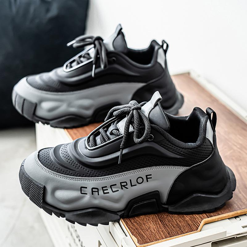 

Fashion Large Size Men s Shoes 2025 Spring Autumn New Fashion Breathable Platform Sneakers Height Increase Non Slip Lace Up Casual Shoes 44