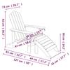 Vidaxl Adirondack Garden Chairs with Footrests, 2 Pcs, HDPE, Brown