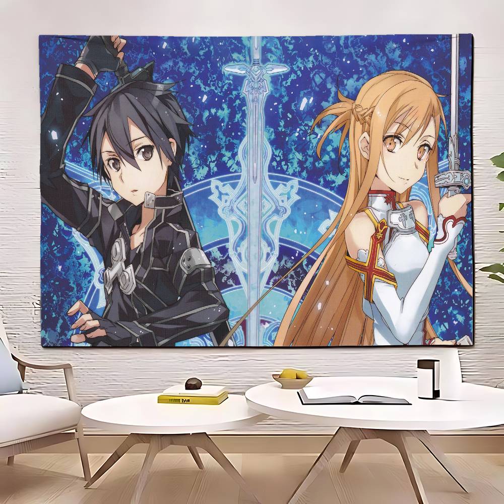 SSword Art Online Tapestry Customizable Tapestries Of Various Styleswall Hangings Celebrity Photo Printingwall Hangings