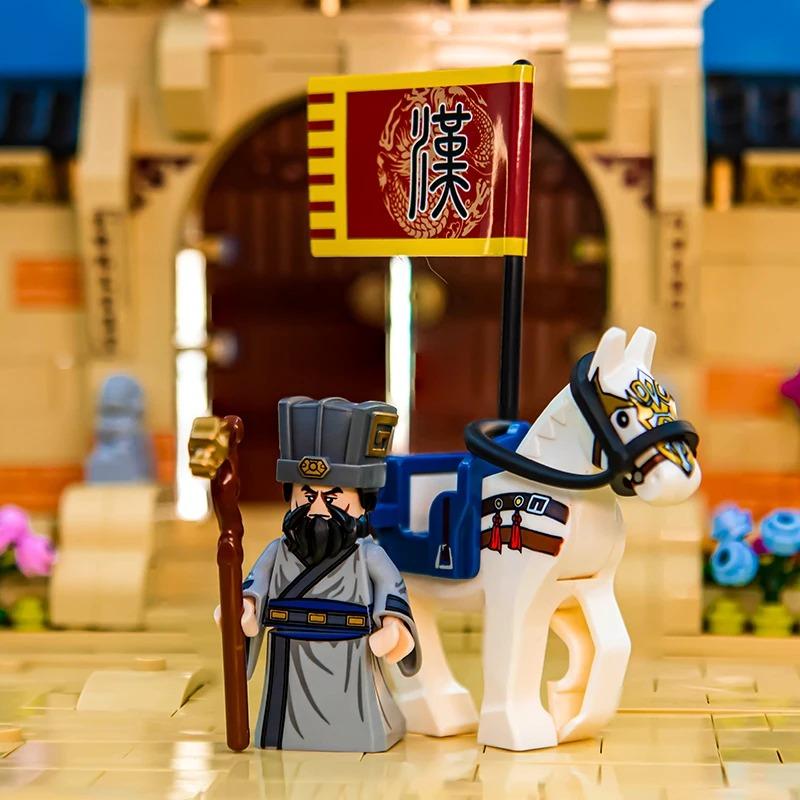 Building Block Man Figurine Three Kingdoms Zhuge Liang Armor Version Lu Bu Children's Assembly Toy Boy Holiday Gift Collection