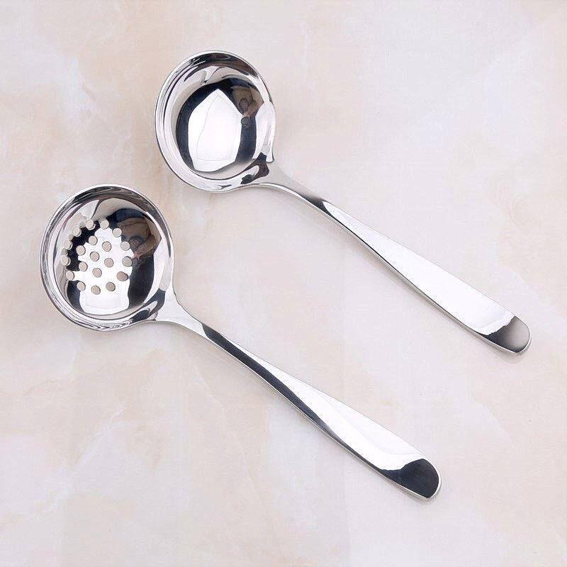 Household Soup Spoon 304J Stainless Steel Spoon Large Head Deepened Soup Spoon Dining Spoon Kitchen Soup Spoon Noodle Spoon