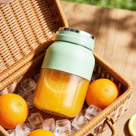 Bezdrátový přenosný mixér, USB dobíjecí pohárek na džus pro smoothies, Osobní mixér s velkou kapacitou na ovoce, Drtí led