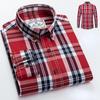 BRUST S-4XL Baumwolle Herren Neu Kariertes Langarmhemd Frühling Baumwolle Freizeithemd Slim Fit Zoll Hemd