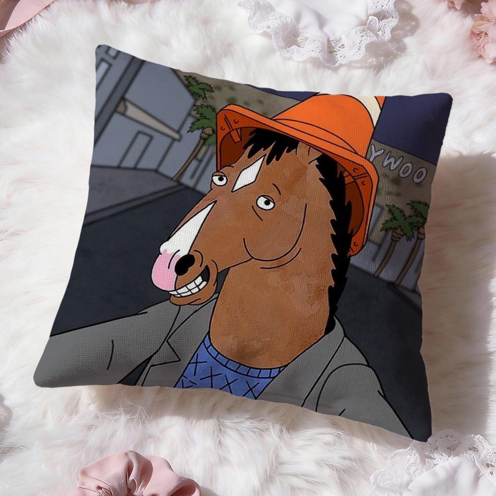 

B-BoJack Horseman Cushion Cover Premium Comfort Reversible Pillow Cove -Two in One Design for Any Room & Car Interior 30cmx30cm