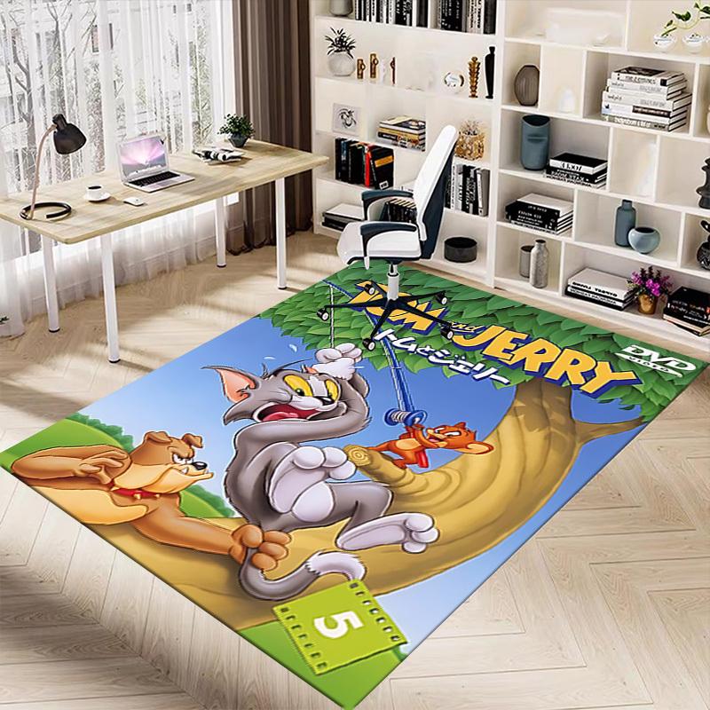 1pc Tom and Jerry Carpet, for Home & Office Decor, Desk Chair Carpet, Festive Gift,Conference Room CarpetL1234