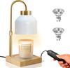 New for Creative Design Flameless Adjustable Aromatherapy Wax Melting Lamp Solid Wood Essential Oil Candle Melting Table Lamp