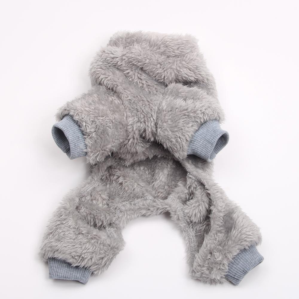 Winter Dog Cat Striped JumpSuit Hoodie Solid Design Pet Puppy Pajamas Cat Puppy Nightshirt T-Shirt  Suitable for Going Out