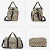 Borsa Duffel da Viaggio di Grande Capacità per Donna Leopardo Zebra Camouflage Borsa a Mano da Donna Fitness Separazione Secco Umido Borsa a Spalla