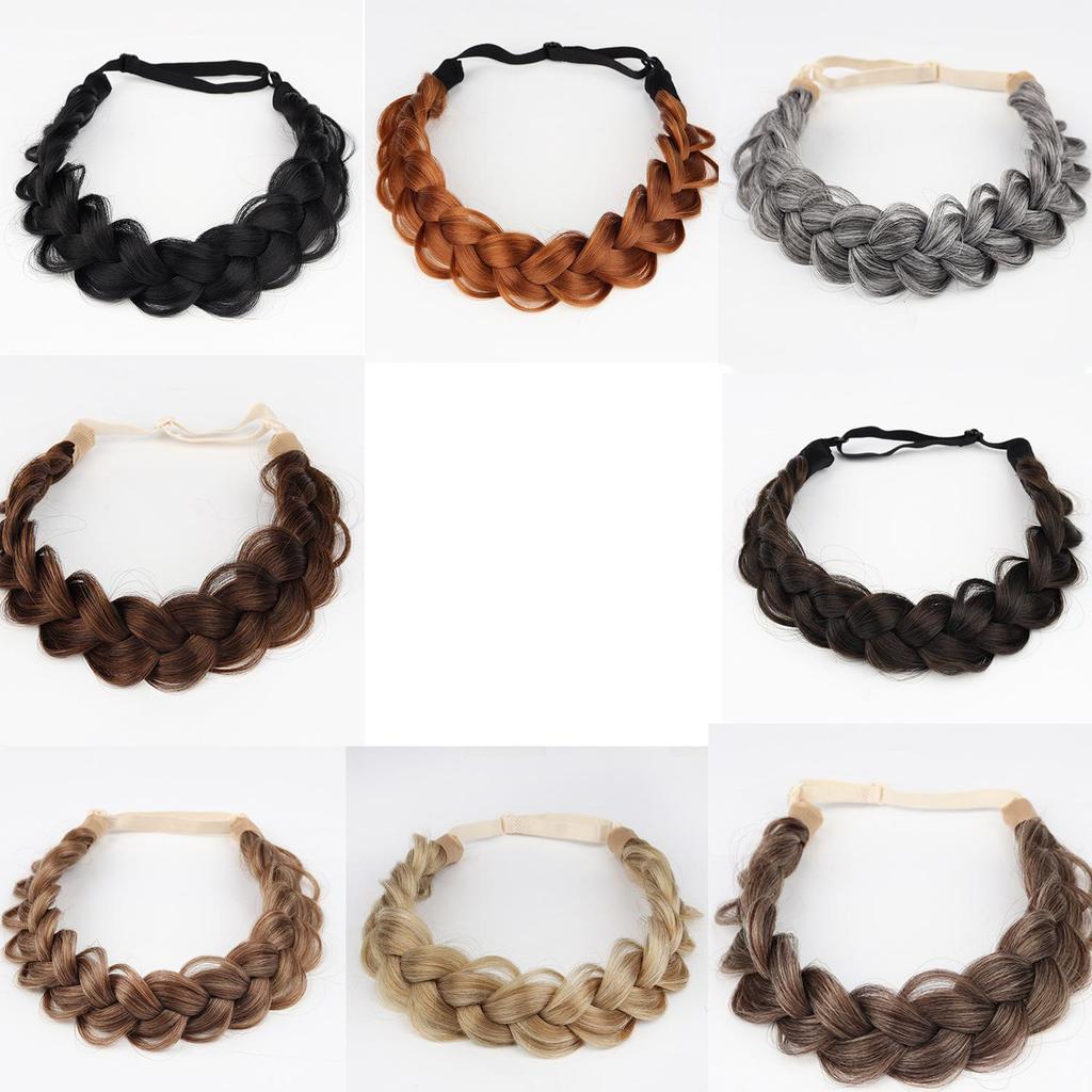 Braided Headbands for Women Synthetic Hair Plaited Braids Elastic Stretch Hairpiece Hair Band Beauty Accessory