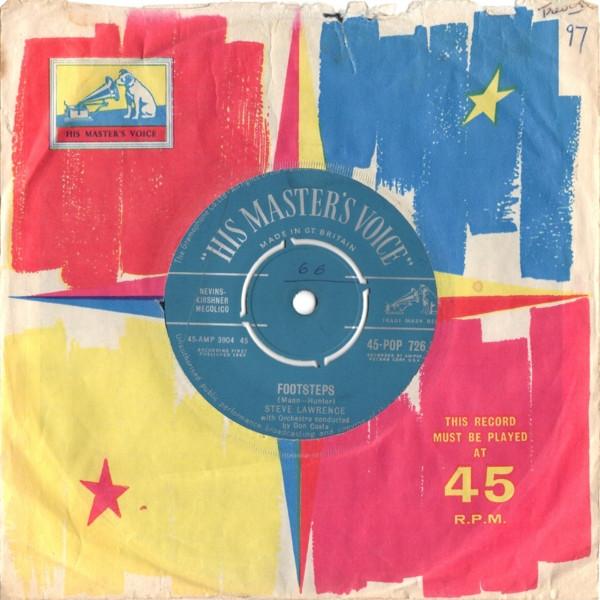 

7inch Record STEVE LAWRENCE - Footsteps 45POP726 His Master s Vo 1960 UK Rock Used