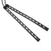 1.3 Meters*2 LED Foot Light Strip Black+Transparent Blue