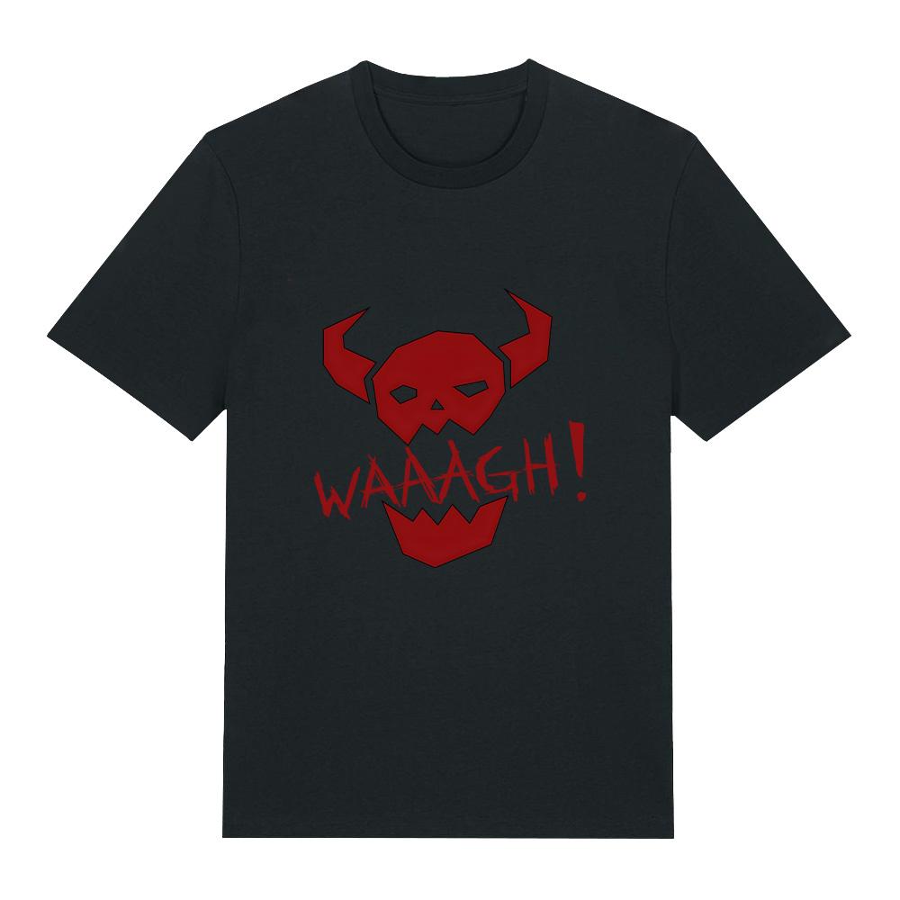 Ork WAAAGH! Cartoon Print T-shirts Warhammer 40k Clothing Wargaming Gift Pure Cotton Tees Men s Casual Top Unisex Y2K Streetwear XS чёрный