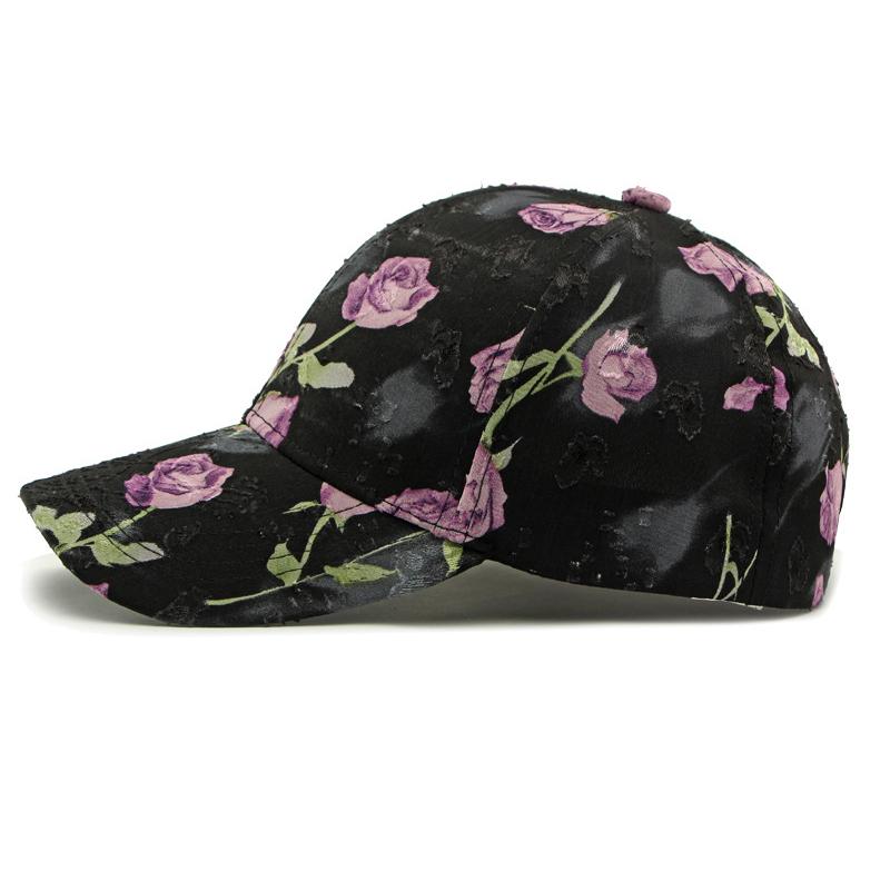 Printed Flower Baseball Cap Women's Spring Summer Outdoor Sun Visor Cap