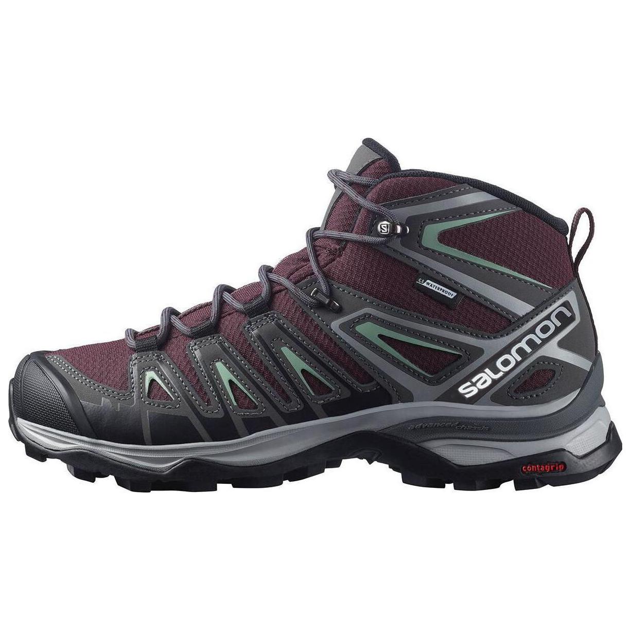 

New SALOMON Women s X Ultra Pioneer Mid CSWP Wine Tasting Granite Green 471706 39