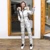 1PC Women Winter Jumpsuit Snow Snowboarding Ski Suit Hooded Fur Coat Snowsuit Women Outdoor Jacket Windproof Skisuit
