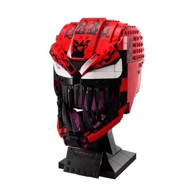 Avengers Carnage Mask Building Blocks, Marvel Superhero Helmet Model, Small Bricks Kids Toy