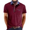 Mens Summer Short Sleeve Polo Shirt Casual Top