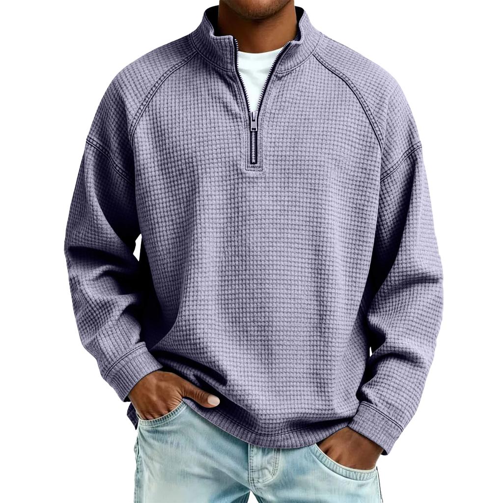 Men's Knit Casual Collar Pullover - Long Sleeve Daily Wear