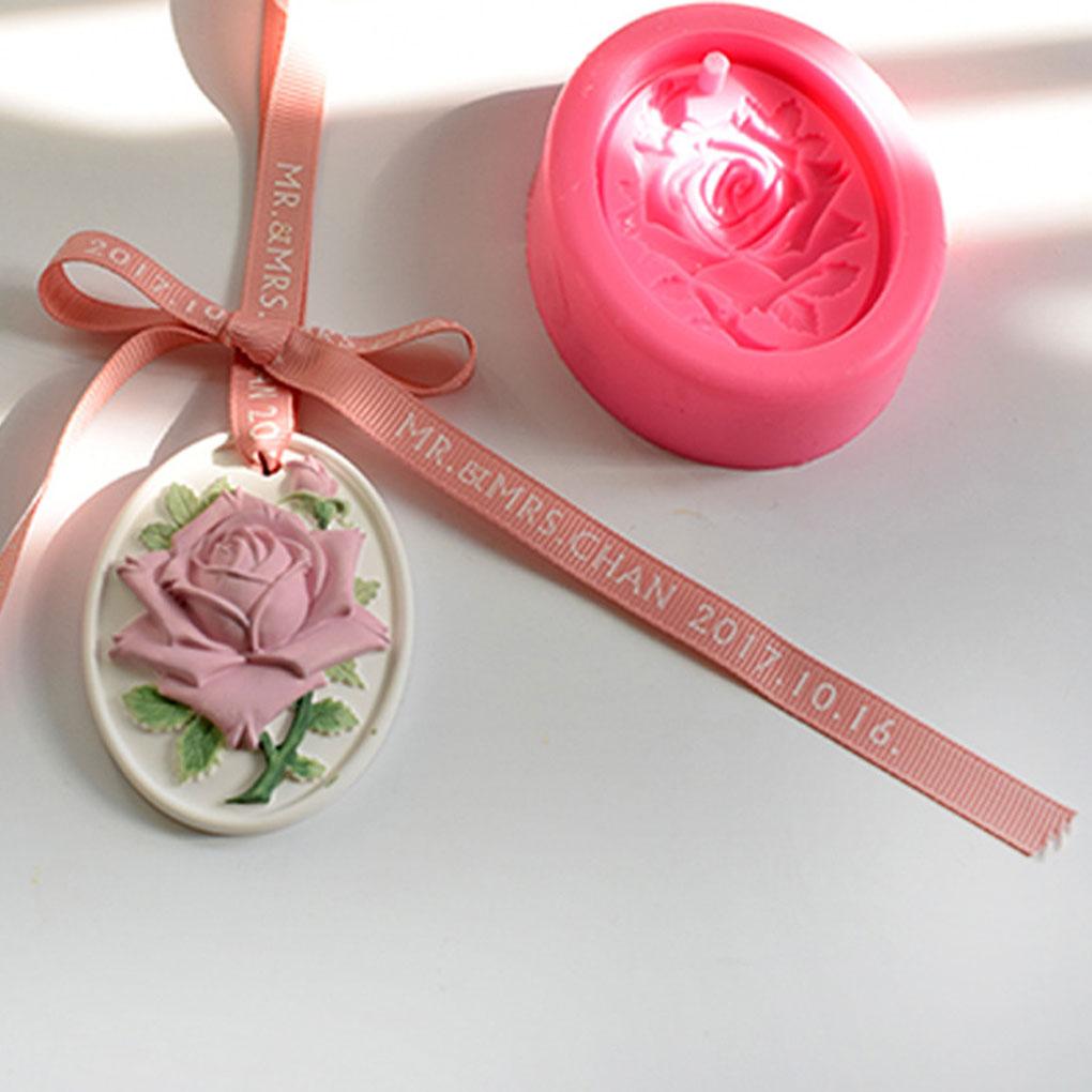 Silicone Rose Pattern Pendant Mold Portable Decorative Resin Scented Candle Ornament Mould Molding Tool Accessories