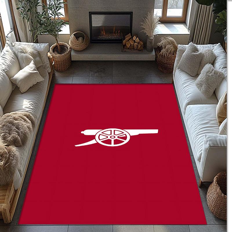 arsenal Printed Flannel Area Rug Non Slip Soft Polyester Floor Carpet Indoor Decor Mat for Bedroom Living Room Sofa