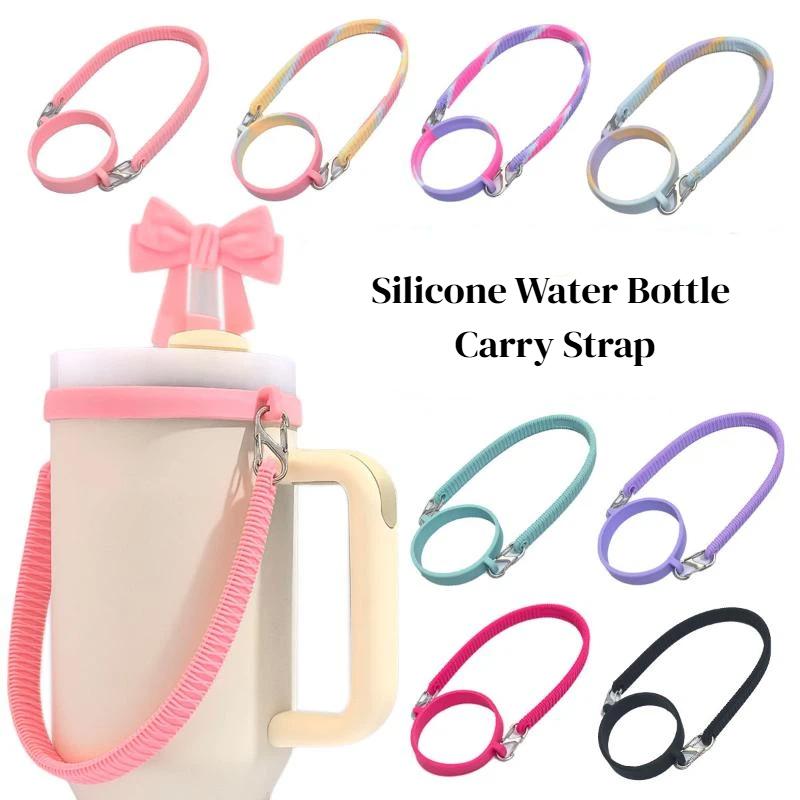 1 pièce Poignée de gourde en silicone souple et durable Sangle de transport pour gourde Support Sangle Pour la plupart des bouteilles de 237-1183 ml Accessoires pour tasses