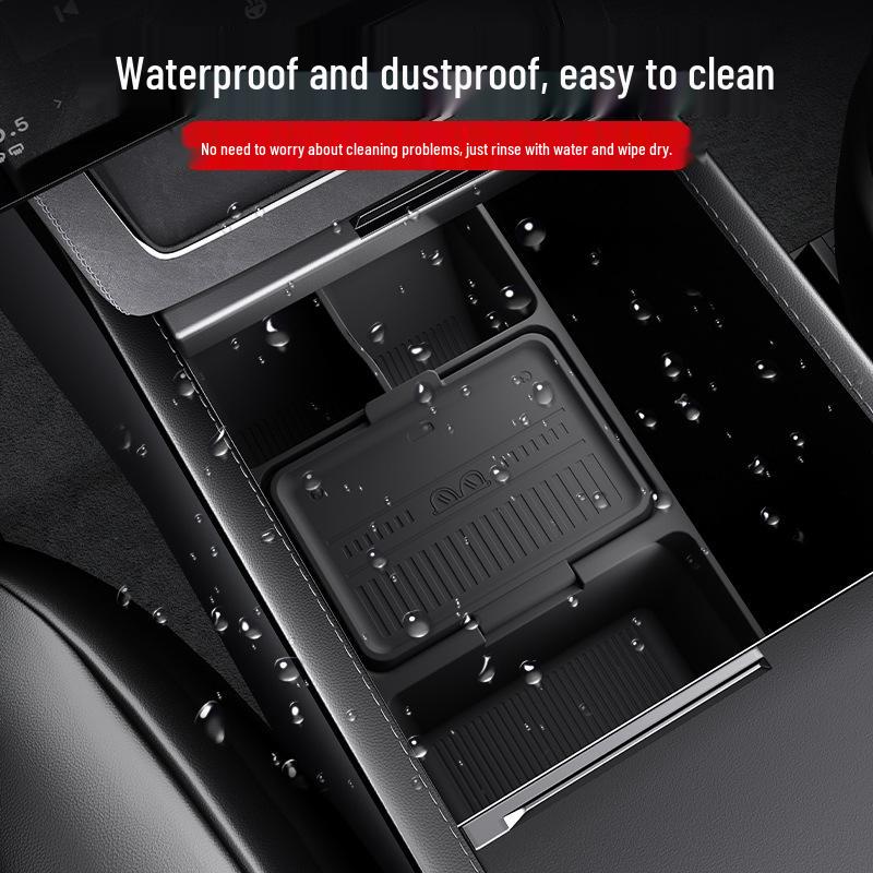 Tesla Middenconsole Opbergbox: Originele Autokleur, Handige Siliconen Organizer voor Onderste Consolelaag