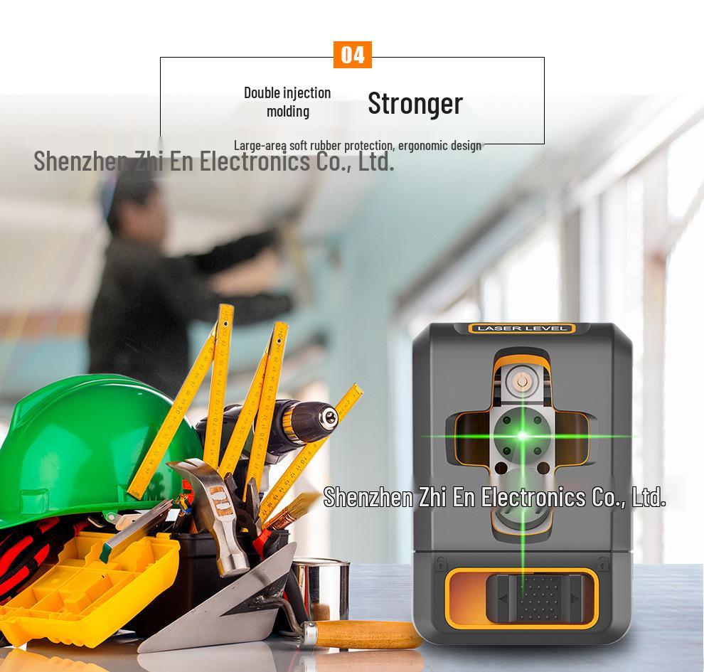 360° Green Beam Laser Rotary Level - High Precision Dual Line Outdoor Tool