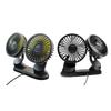 Gösterge Paneli Ev Dış Mekan Araç Masaüstü Fanları için Evrensel Soğutma Fanı Düşük Gürültülü 360° Dönebilen Çift Fanlı Araba SUV Karavanlar Kamyon