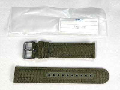 L0DG013N0 SEIKO Prospex 21mm Strap Nylon Leather Strap Green for Via & SBDL033/ V172-0AL0 (Ships Nekoposu)