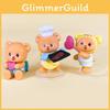 Cute Baking Angel Heart Hugging Pajamas Butter Bear Model Desktop Set Ornament