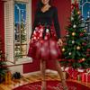Women's Casual Fashion Long Sleeve Christmas Graphic Printed Vintage Long Dresses