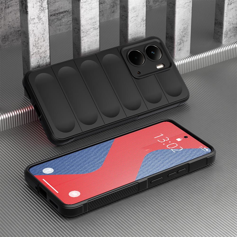 KEYSION Shockproof Matte Case for Realme P3 5G P3 Ultra 5G Anti-skid Soft Silicone Phone Back Cover for OPPO Realme P3 Ultra 5G
