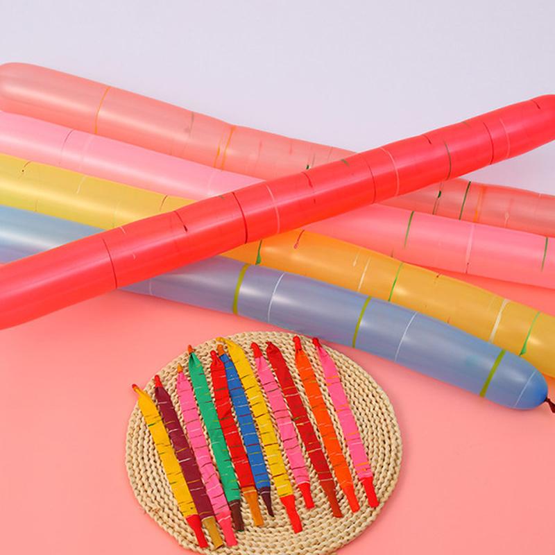 50/100Pcs Mixed Color Long Latex Rocket Balloon Flying Squeaking Party Decor