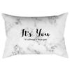 Black and white simple marble pattern printed waist pillowcase sofa living room rectangular cushion cover