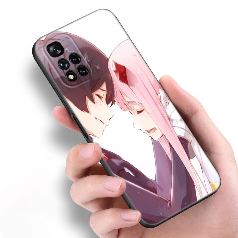 Anime Zero Two Darling Black Silicone Phone Case For Xiaomi POCO X3 X4 NFC F5 M3 M4 M6 X5 X6 Pro F3 F4 GT 5G C55 C65 M5