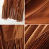 Fringe Sleeveless Jacket Women Leather Suede Tassels Vintage Cowgirl Coat Women Cardigan Sleeveless Jacket Chaqueta Mujer